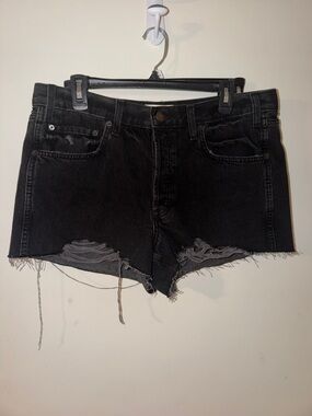 Universal Thread Black Distressed Denim Cutoff Shorts